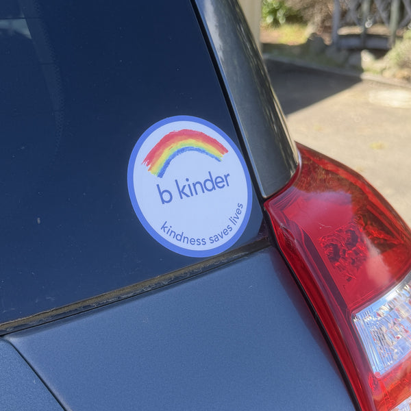 b kinder bumper sticker