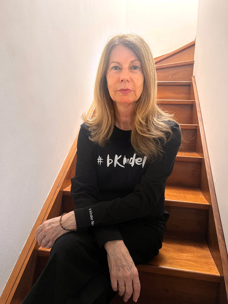 Black long sleeve #b kinder t-shirts