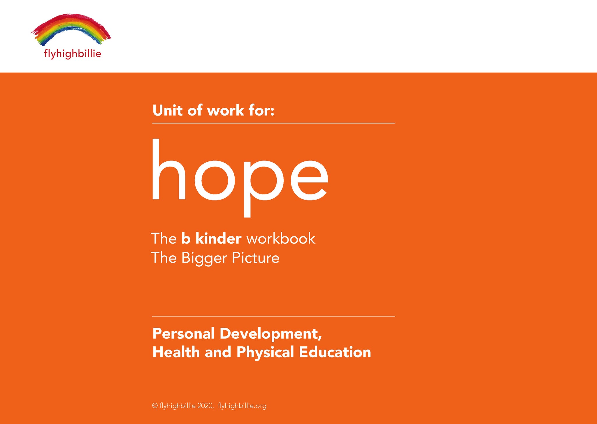 PDHPE unit of work for orange b kinder workbook (ages 11 – 14 yrs)